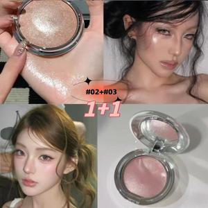 TEMU [최고할인] 1+1 kakashow 샴페인 골드 하이라이터 크림 퍼티처럼 부드럽게 블렌딩 블러셔와 레이어링 시 혈색업