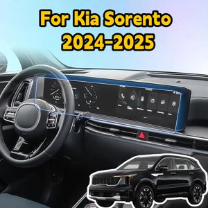 TEMU Kia 쏘렌토 2024-2025년형 올인원 플렉시블 스크린 보호 필름 | 12.3인치 통합 내비게이션 및 대시보드 터치스크린 호환 | LX/S/EX/SX/SX 프리스티지/X-Line 트림 레벨 | 고화질 투명 스크래치 방지 | 간편한 부착
