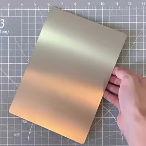 TEMU 1개 스크랩북 스테인리스 스틸 메탈 커팅 매트 - 0.5mm 스테인리스 스틸 메탈 어댑터 플레이트 커터, 22cm x 15.3cm 메탈 어댑터 플레이트, 다이 커팅에 적합, 범용 개스킷, 다이 커팅 메탈 커팅 플레이트, 스크랩북 도구