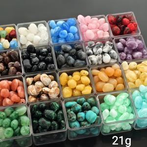 TEMU 10-15mm, 21G 20가지 혼합 색상 도금 아크릴 루스 비즈 (구멍 포함), 휴대폰 체인, 팔찌, 목걸이, 귀걸이, 헤어 장식, 가방, 행잉 체인 및 기타 장식 용품, 추가 장식, 비즈 장식품으로 적합
