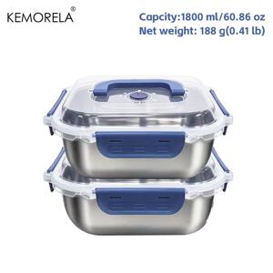 TEMU KEMORELA 파란 손잡이가 특징인 샐러드 볼 2/4/6개 세트. 누수 방지 및 밀폐 기능이 있습니다. 주방에서 사용하기에 이상적이며, 이 스테인리스 스틸 도시락 용기는 식기세척기에서 안전하고, 오븐, 냉동고 및 전자레인지에서 사용할 수 있습니다.