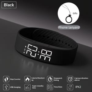 TEMU LED 디스플레이 다기능 패션 시계 진동 알람 만보계 스포츠 타이머 칼로리 및 거리 추적 경량 디자인 편안한 착용 내장형 야간 조명 학교 및 스포츠에 적합 생일 선물로 최고의 선택