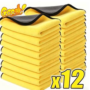 TEMU 12-Count V Pa, Microfiber Car Cleaning Wipes, Car Wash Towels, Dry Absorbent Microfiber Cleaning Cloths, Car Drying Towels, for Detailed Car Cleaning - Father's Day Gift for Dad