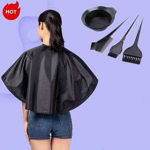 TEMU 특수 헤어 숄 세트, 살롱 이발 및 염색용 헤어 커팅 천 및 볼, 브러쉬, 헤어 커팅 도구. 가정 또는 이발소 사용에 적합