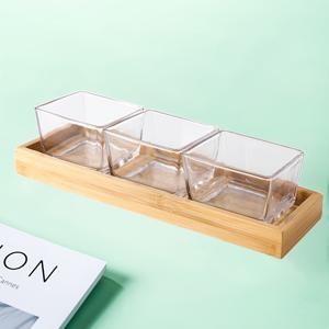 TEMU 2/3/4/6개 투명 유리 서빙 접시 - 6칸 분할 및 사각 볼, 고급스럽고 감성적인 디자인, 과일, 스낵, 디저트, 샐러드 및 양념에 적합