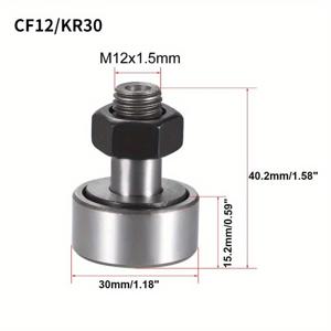 TEMU 4개 AXK 고정밀 레일 베어링, 공작기계 가이드 및 3D 프린터용 니들 베어링 - CF6/KR16 CF10/KR22 CF12/KR30 시리즈