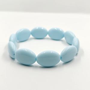 TEMU 이용하기 쉬우며 스타일리시한 대형 비즈 스트레치 팔찌, 19Cm 오버사이즈 비즈 손목 밴드 (일상복, 파티, 휴가, 선물용) - 플라스틱 소재, 모든 계절에 적합