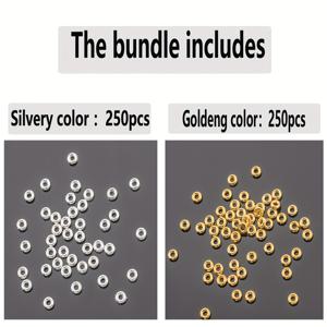 TEMU 500개/250개/3.5mm 비즈 및 비즈 모음 미니 원형 디스크 광택 스페이서 비즈 기하학적 루스 인터벌 비즈 플레인 클로즈드 원형 할로우 피어스드 루스 비즈 원형 스무스 플랫 홀 비즈 스트랜드 3D 통과 홀 플랫 원형 루스 비즈 세트