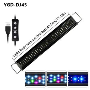 TEMU 인텔리전트 RGB 어쿠스틱램프, 조절 가능한 스탠드 포함, USB 전원 공급 장치, 벽걸이형, 수족관 식물 램프, 수중 램프용, 수족관용, 수족관 램프 스탠드, 수중 조명, 멀티 컬러 모드, 배터리 없음