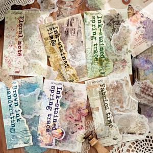 TEMU 스티커 6팩 세트, 묻어남 잉크 시리즈 묻어남 테마 스티커 (사진 액자, 앨범, 다이어리, 스크랩북, 콜라주 장식 스티커용), 생일 선물 또는 휴일 선물로 적합