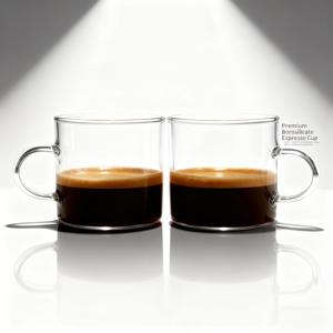 TEMU 2/4개, 110ml/3.87oz 샷잔, 와인잔, 손잡이 있는 투명 유리 밀크컵, 커피 액세서리, 커피 만들기, 디저트 샐러드 드레싱용으로 이상적