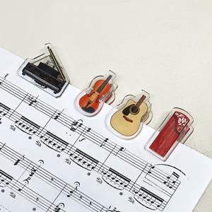 TEMU 투명 피아노 & 악보 홀더 - 피아노 키 디자인 미니 악보 바인더, 기타, 바이올린, 피아노용 - 음악가, 작곡가, 학생을 위한 휴대용 악보 액세서리
