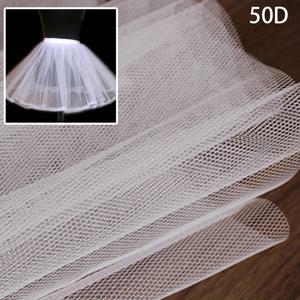 TEMU 1개 63인치*34인치 폴리에스터 하드 튤 원단 - 50D 브라이덜 드레스 스커트 안감 메시, 페티코트로 사용 가능, 지지력 제공, 단색 화이트, 손세탁 가능