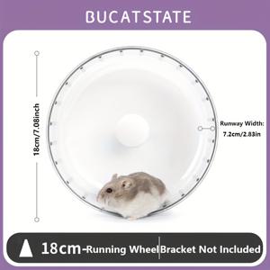 TEMU BUCATSTATE 무소음 햄스터 운동바퀴 - 저빌, 드워프 시리안 햄스터, 쥐, 생쥐용 - 넓은 바닥으로 안정성 강화, 소형 애완동물용 케이지 액세서리, 상업용 햄스터 운동바퀴 (브라켓 미포함)