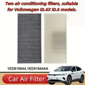 TEMU 에어컨 필터 1쌍, VOLKSWAGEN ID.3, ID4X, ID6X, CROZZ, AUDI Q4 E-, Skoda Enyaq용, MANN FILTER SP1059-2 Id4 에어컨 필터, 1ED819644
