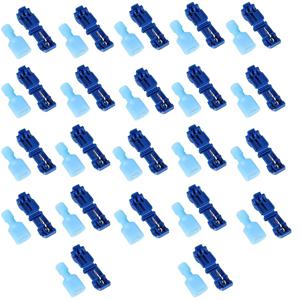 TEMU T형 퀵 케이블 커넥터 44개/22세트 | 스냅 잠금 단자대, 16-14AWG 퀵 연결 단자대, 압착 전선 커넥터, 자동차 수리 및 산업용 배선에 적합