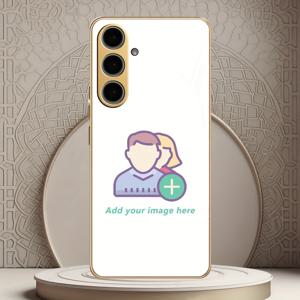 TEMU 맞춤형 사진 패턴 커스텀 전기도금 골든 글라스 미러 휴대폰 케이스. 가족 사진, 부모-자녀 사진, 커플 사진, 반려동물 사진, 기타 좋아하는 패턴 사용 가능. 삼성 갤럭시 S25/S24/S23/S22/S21/울트라/FE/플러스/엣지 시리즈용. 고화질, 라이트 럭셔리, 고급스러운 외관
