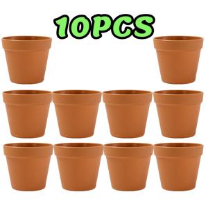 TEMU 미니 플라스틱 화분 10개 세트, 다육식물 이식용 원형 화분, 다육식물, 녹색 식물, 꽃용, 발코니 가드닝, 마당 잔디 장식, 실내외용 가드닝 선물, 집 장식에 적합
