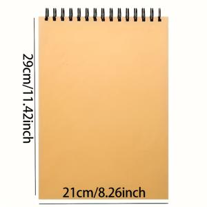 TEMU 1개 스케치북 - 스케치 용지, 상단 스파이럴 코일 바인딩 드로잉 보드 - 30매 1팩, 무산성 미술 스케치북, 예술 그림 필기 용지, 고품질 스케치 노트북