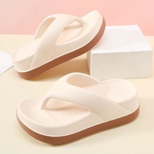 TEMU 여성용 한 쌍, 캐주얼 비치 샌들, 실내 슬리퍼, 여성 신발