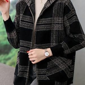 TEMU MOM 후드티 2023 신상 여성용 봄가을 루즈핏 지퍼 가디건 재킷