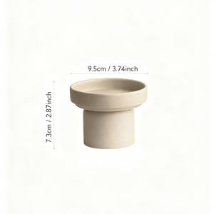 TEMU 1개 세라믹 고발 두꺼운 캔들 홀더 - 휴일용 로맨틱 럭셔리 테이블탑 장식 (할로윈, 크리스마스, 발렌타인데이, 추수감사절) - 보석 및 메이크업 정리 트레이, 장식용 캔들 베이스