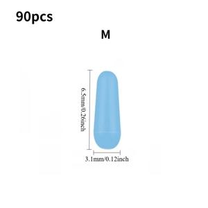 TEMU 90개/로트 엉킴 방지 고무 낚시 찌 파란색 타원형 스토퍼 낚시 찌 빈스 SeaTool 낚시용 수료 찌 액세서리