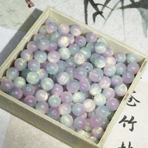 TEMU 30개입 - 8mm 핑크 & 블루 고양이 눈 레진 오일 페인팅 스타일 라운드 루스 비즈, 주얼리 제작에 적합, 팔찌, 목걸이 및 비즈 용품 포함. 주얼리 제작 용품, 비즈 추가, 레진 비즈, 원형 수제 비즈