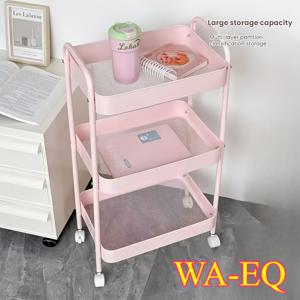 TEMU 노르딕 WA-EQ 삼단 카본 스틸 이동식 선반, INS 스타일 홈 스토리지 정리함! 페인트, 방청, 무취, 무소음 회전 바퀴, 매끄럽고 바닥 친화적 – 주방/욕실/서재/침실에 손쉽게 적합, 하우스 전체 스토리지를 위한 하나의 카트! 스타일리시하고 공간 절약형