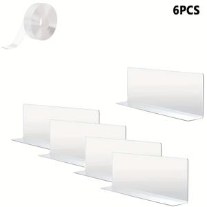 TEMU 6/8개 PVC 조절 가능 투명 아이템 블로커 (3M 나노 접착제 포함), 동물 방지, 침대 바닥, 가구, 신발 분리형 배플, 상품 선반 칸막이, 틈새 범퍼, 안전 소파 보호 블로커 (소파 및 가구 밑으로 미끄러지는 물품 방지)
