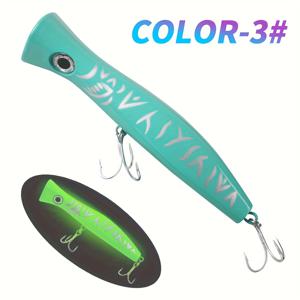 TEMU 빅 게임 20cm 120g 트롤링 포퍼 보트 낚시용 탑워터 수상 하드베이트, 참치 GT 페스카 낚시 루어 포퍼