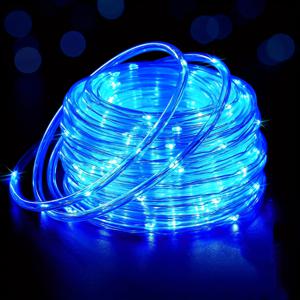 TEMU 1개 태양광 LED 튜브 조명 50/100/LED 튜브 로프 스트링 라이트 8가지 모드, 실외 PVC 튜브 조명 태양광 울타리 조명 가정 정원 마당 파티 파티 장식 크리스마스 드레스업 (72.17Ft/39.37Ft)