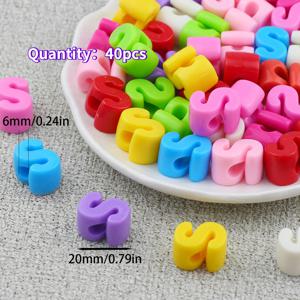 TEMU 랜덤 색상 대형 큰 구멍 가로 구멍 알파벳 구슬 40개, DIY 액세서리 수제 공예용품 - DIY 목걸이, 우정/커플 팔찌, 가방 고리, 펜 비즈, 의류 및 헤어 액세서리, 스터드/귀걸이 제작용 액세서리에 적합