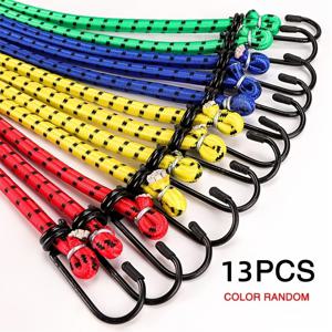 TEMU 13개 랜덤 색상 고강도 탄성 번지 코드 (후크 포함), 8mm(0.31인치) 직경 로프 (길이: 12인치, 24인치, 31인치, 39인치). 자전거, 자동차, RV, 캠핑 및 스포츠 장비에 적합