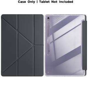 TEMU S10Fe+/33.27cm 2025 SM-X620, S10+/S9FE+ 31.5cm, S10/S10Fe/S9Fe용 스마트 웨이크 슬립 스탠드 아크릴 백 및 펜슬 슬롯 태블릿 보호 케이스