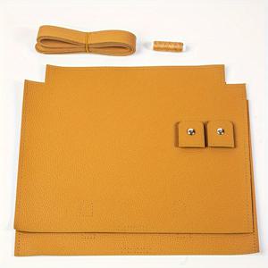 TEMU DIY 핸드메이드 레트로 소프트 PU 가죽 토트백 세트, 독특한 숄더백과 핸드백을 만들기 위한 핸드메이드 가방 - DIY 지갑 제작에 완벽 - DIY 핸드메이드 메쉬 수제 여성 가방, 트렌디하고 활용도 높은 창의적인 핸드메이드 선물, 예술가 및 애호가를 위한 내구성 있는 템플릿 세트 제공 (미완성품), DIY 지갑 제작