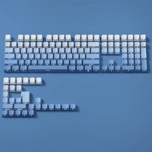 TEMU 133키 풀세트 옆면 프린팅 키캡, 그라데이션 반투명 PC 백라이트, 기계식 키보드용 OEM , 60% 65% 75% 80% 96% 100% Cherry MX Gateron Kailh 스위치 호환