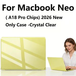 TEMU Macbook Neo (A18 Pro 칩) 2026년형 호환 케이스, 13.0인치 하드 쉘, 클리어, 학교 및 사무실에 적합