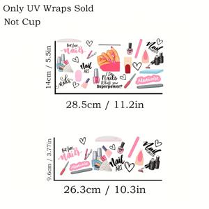 TEMU 고급 PVC 소재의 리본과 하트 디자인이 있는 우아한 네일 아트 전사지 2개 세트. 40oz 텀블러, 머그컵, 병, 학용품, 다양한 미술 및 공예 프로젝트에 적합. 참고: 머그컵은 포함되지 않음