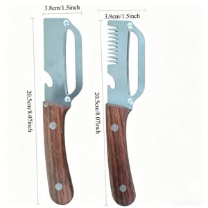 TEMU 2pcs Stainless Steel Multi-Functional Vegetable Peeler and Bottle Opener - Effort-Saving and Convenient Kitchen Tool, Suitable for Various Vegetables and Fruits Paring Knives