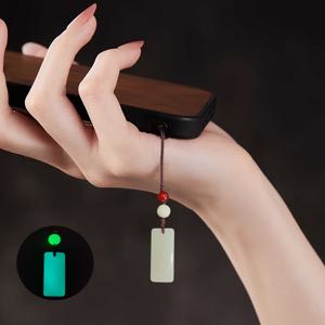 TEMU 휴대폰용 야광 참, 핸드메이드 행운의 폰 스트랩, 폰 케이스, 가방, USB 드라이브 및 교통 카드에 부착 가능한 오리지널 귀여운 폰 액세서리