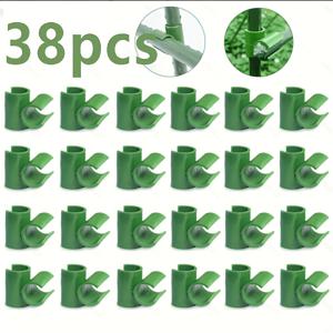 TEMU 식물 지지 그리드용 38개 커넥터 - 8mm 플라스틱 십자 버클, 클라이밍 기둥용, 고강도 및 내구성 재료로 제작, 연결 로드 포함, 스승의 날, 집으로 오는 날, 할로윈, 추수감사절과 같은 행사에 이상적인 선물