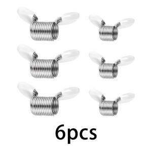 TEMU 구슬 스토퍼 스프링 클립 6개 (대형 3개 + 소형 3개), 낙하 방지 비딩 도구, 와이어 실꿰기 DIY 액세서리용 주얼리 제작 클립