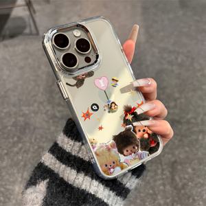 TEMU 폰케이스: 카툰 M-몽치치스 투명 소프트 TPU 후면 커버, 아이폰 17 17e 16e 16 15 14 13 12 11 프로 맥스 에어 X XR XSMAX 8 7 플러스용