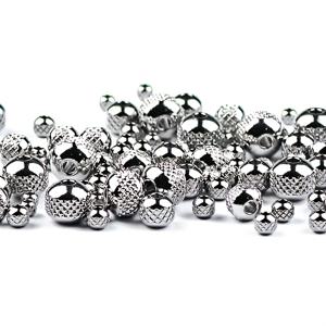 TEMU 3-8mm 메시 스테인리스 스틸 원형 비즈, 수제 팔찌, 목걸이, 공예품 제작에 적합, 다양한 크기의 주얼리 부품 및 추가 재료