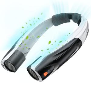 TEMU 2025 AI 휴대용 목 선풍기, USB 충전식 개인용 선풍기, 3000mAh*2 배터리 전원, 6-20시간 배터리 수명, 최대 3000-8000Rpm까지 6단계 속도 조절, 빠른 냉각, 초저소음, 가정, 사무실, 여행, 스포츠, 사이클링, 야외 캠핑에 적합