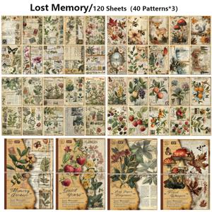TEMU 120장 스크랩북 용지 팩 비접착 배경 공예 장식용지, 창의적인 문구류, 자연 풍경 소재 DIY 공예, 노트북, 플래너, 저널링, 스크랩북용 용지
