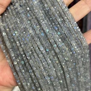 TEMU 약 158개 2mm 라브라도라이트 사각면 처리 비즈 - 천연 반짝이는 보석 - DIY 주얼리, 목걸이, 팔찌 및 수제 선물용 - 부활절, 라마단, 어머니날 및 여름 패션에 완벽