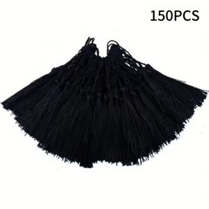 TEMU 13cm 섬유 졸업 태슬 150개, 리본 루프 소형 태슬, 졸업 모자 장식, 책갈피 태슬 제작, 주얼리 귀걸이 공예 및 키체인 펜던트에 적합
