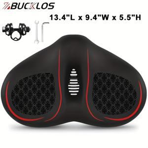 TEMU BUCKLOS 초광대 자전거 안장 오버사이즈 자전거 시트 충격 흡수 자전거 시트 (Peloton 운동 자전거, Ebike 크루저 자전거용)